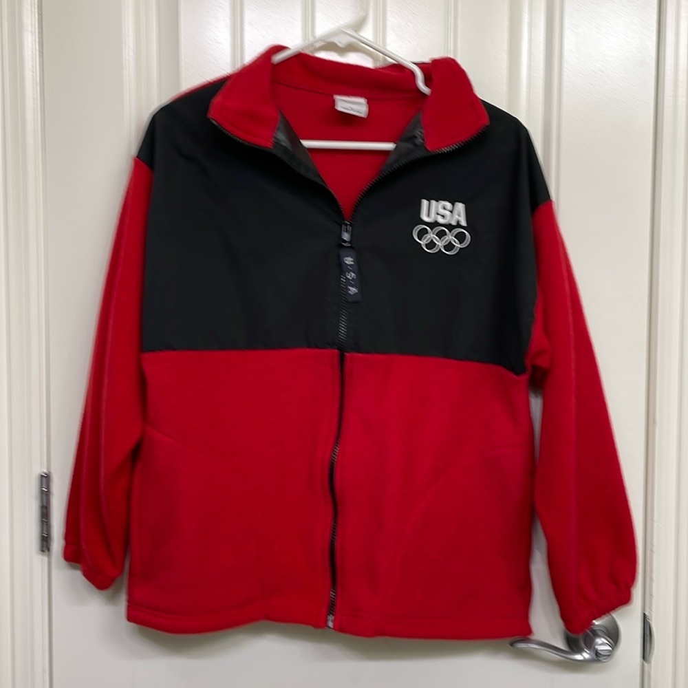 Vintage USA Olympics full Zip Up fleece jacket